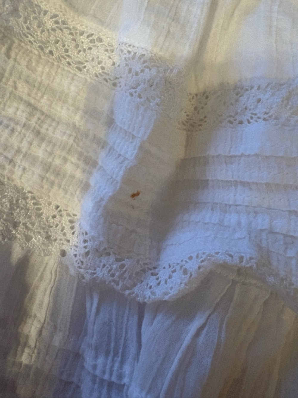 aerie White Tiered Lace-Trim Mini Skirt - Picture 3 of 3